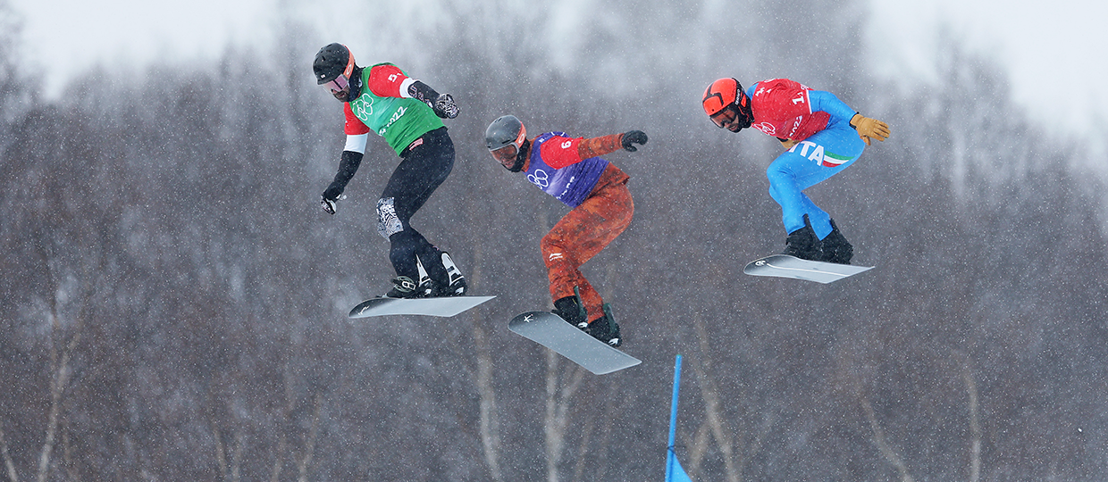 单板滑雪障碍追逐混合团体决赛精彩瞬间